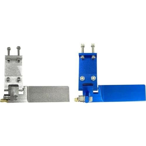 2 Pcs RC Boat Aluminium Alloy Brand 75Mm Metal Suction Water Rudder for Remote Control RC Boats Silver & Blue