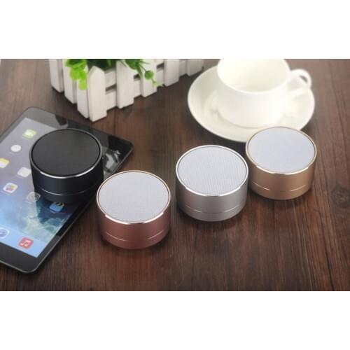 20pcs Mini Portable Speaker with FM Radio Wireless Bluetooth Speakers LED Metal Steel Surround Support SD Car