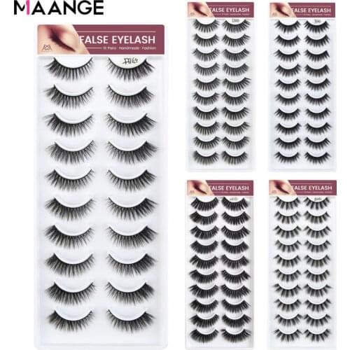 2019 NEW 5/10 pairs 100% Real Mink Eyelashes 3D Natural Soft False Eyelashes 3d Mink Lashes Eyelash Extension Makeup Kit Cilios