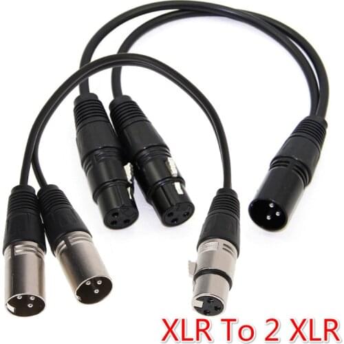 3 Pin XLR To XLR Male To Female Y Splitter Cannon Cable Audio Adapter For Microphone Connection For PC Datum Cable TXTB1