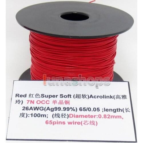 5m 26AWG Ag99.9% Acrolink Pure 7N OCC Signal Wire Cable 65/0.05mm2 Dia:0.82mm For DIY LN004502