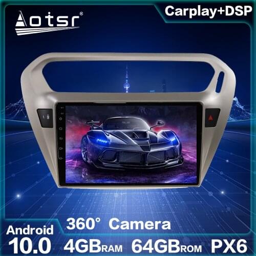 For Peugeot 301 2008-2014 Car Radio DVD Multimedia Video Player GPS Navig Auto Stereo Andriod 10.0 4GB+64GB PX6 Auto Head Unit