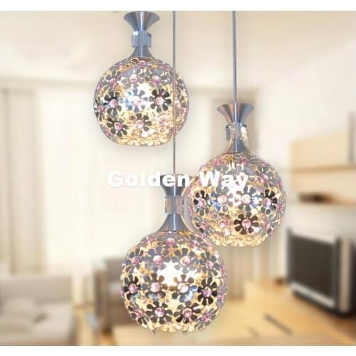 Free Shipping Beautiful Silver Crystal Chandelier Light Fixture Aluminum Hanging Lamp Crystal Light for Dining Bedroom Lights