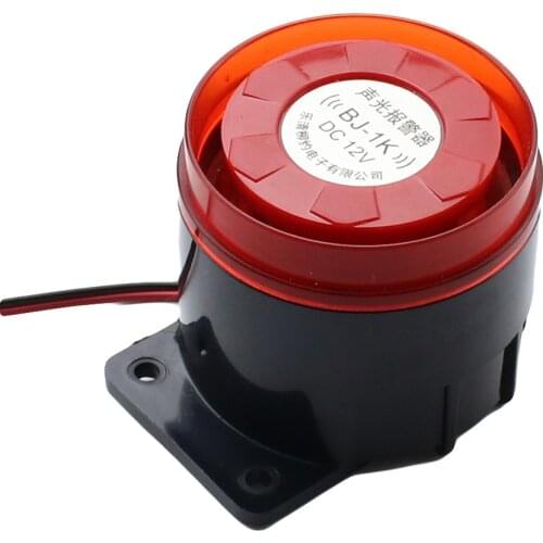 BJ-1K high decibel anti-theft alarm 12V / 24V / 220V with strobe signal light alarm