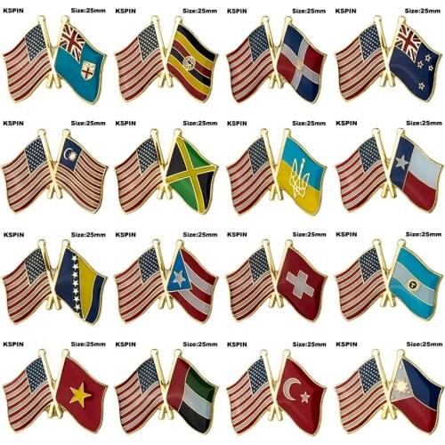 U.S.A Friendship Flag Lapel Pin Brooch Badge Jacket Coat Pocket Brooches Pins Accessories