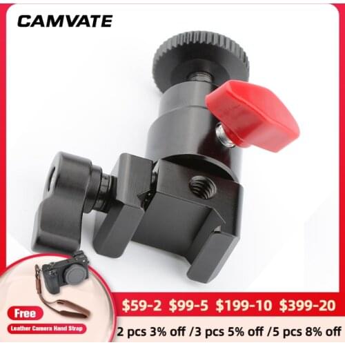CAMVATE Quick Release NATO Clamp With 360° Swivel Mini Ball Head &1/4"-20 Screw Mount For DSLR Monitor/Flash Light/Flash Trigger
