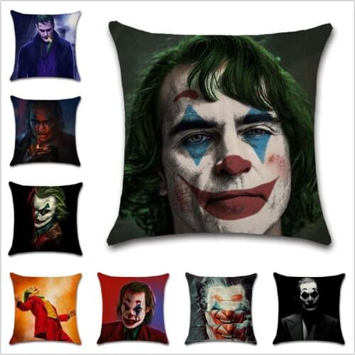 Sad man Laugh Crazy Joker Movie pattern cushion Cover Decoration Home sofa chair seat living room gift friend present pillowcase