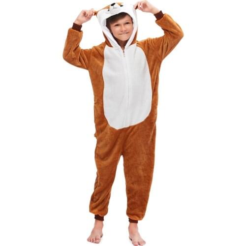 Children Flannel Pajamas Kids Winter Sleepwear Boys Onesies Girls Pajama Set African Cricket Animal Cartoon Pyjama Baby