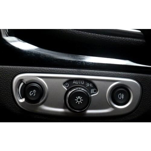 For Opel Mokka Buick Encore 4X4 2016 2017 2018 ABS Matte/ Carbon Fibre Car Headlamps Switch Panel Cover Trim Shell Accessories