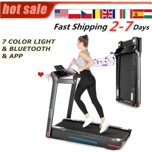 Electric Folding Treadmill Remote Control Touch Display Walking Running Machine