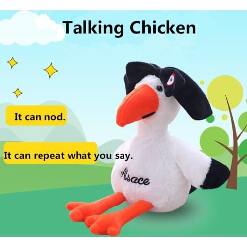 Talking Chicken Repeats What You Say Stuffed Animal Children Electronic Plush Baby Toys For Kids birthday Gift home decor
