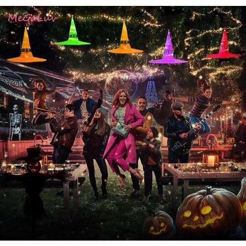 Halloween Led Bright Witch Hat Light Witches Hat Headdress For Halloween Kids Adult Party Costume Christmas Decoration Props