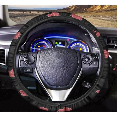 INSTANTARTS 2020 Akatsuki Pattern Car Steering Wheel Cover for Men Boys Easy to Install Washable Car Steering Wheel Cover Hot
