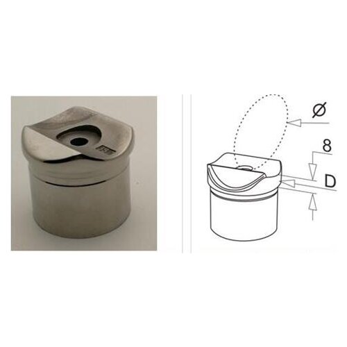 Freeshipping A118 Stainless Steel SUS AISI 304 Grade Top Holder Balcony Handrail Support Staircase Parts for 38.1mm or 50.8mm