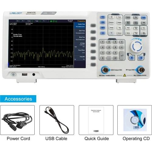 Labloot DSA815-TG 9kHz - 1.5GHz Spectrum Analyzer 9 Inch LCD Display Spectrum Analyzer with Tracking Generator
