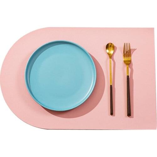 Hot Sales Faux Leather Coaster Heat-Resistant Table Mats Non Slip Dining Bowl Pads Placemats Kitchen Table Decoration Supplies