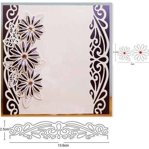 Metal cutting dies flower lace frame cut die mold decoration Scrapbook paper craft knife mould blade punch stencils dies