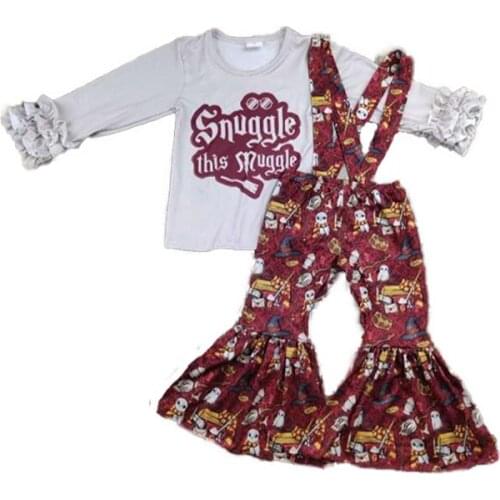 New hot selling autumn long sleeve bell set childrens comfort cartoon print baby white red suit20