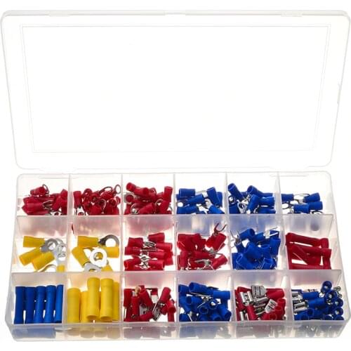 300pcs Electrical Wire Crimp Terminals Kit Insulated Terminator Spade Butt Connectors Assorted terminales Set