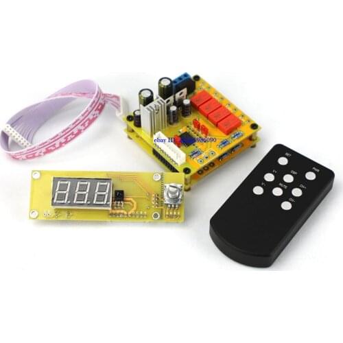 DIYERZONE Balanced Version PGA2311 Preamp Board Volume Controller + Aluminum Remote L10-2