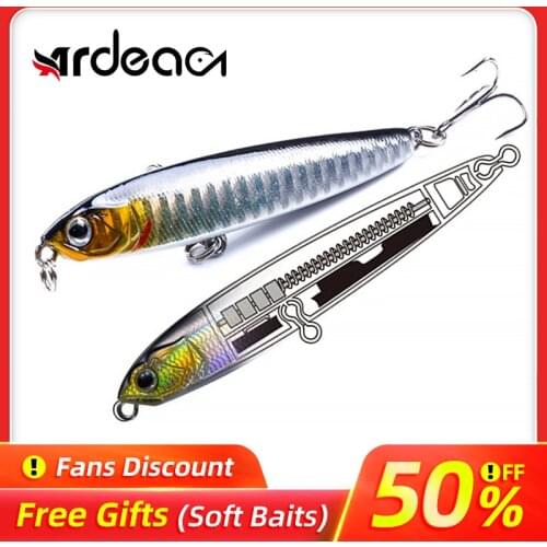 Ardea Pencil Sinking Fishing Bait 75mm/10g Trolling Hard Lure Wobblers Bass Artificiais Decoy Sea Water Swimbait Fishing Tackle