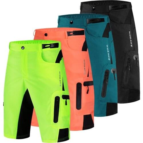 Mens Shorts Downhill MTB Shorts with Padded Gel 3D Underwear Cycling Bicycle Bike Water Repellent Summer Shorts