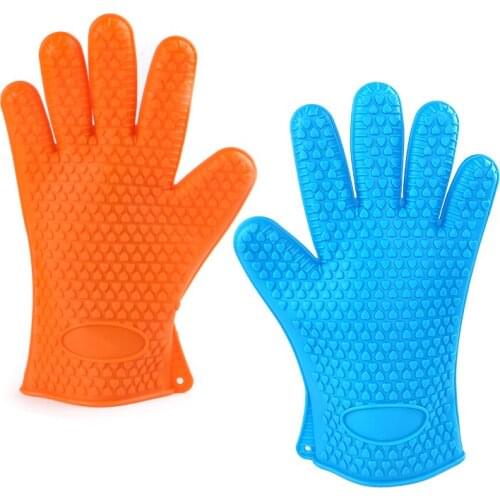 1 Piece Silicone Glove Heat Resistant Glove for BBQ Grill Gloves for Cooking Baking Tools Barbecue Grilling Tactical Gloves
