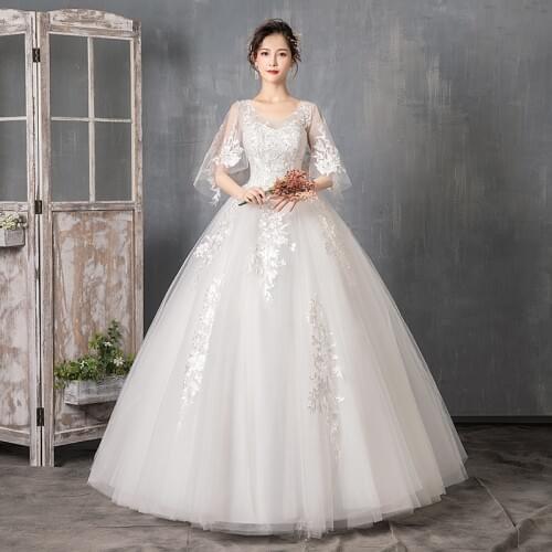 Wedding Dress Ball Gowns new Bride Luxury Embroidery Wedding Dress Women Lace Up Princess Dress