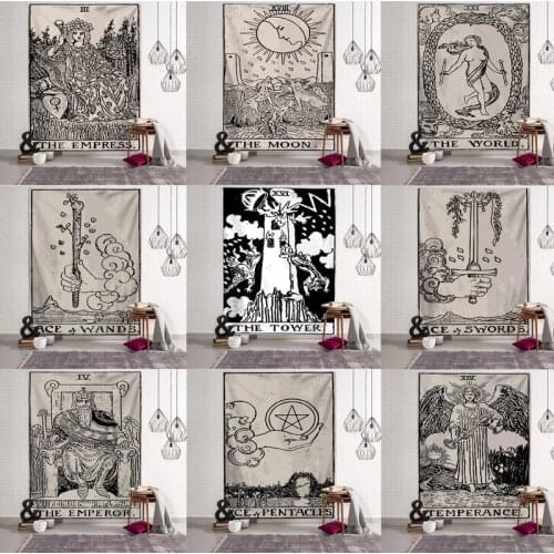 Mysterious Tarot Tapestry Mandala Wall Hanging Tapestry Boho Art Wall Home Decor