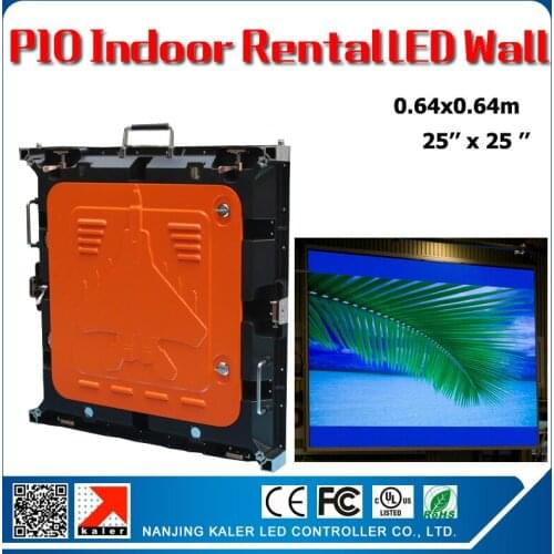 TEEHO Indoor rental led wall P10 0.64x0.64m 1/8scan die-cast aluminum rental cabinet panel full color video panel wedding hotel