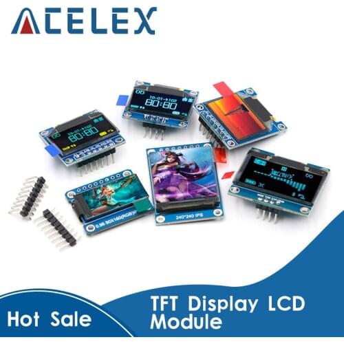 TFT Display 0.96 1.3 1.44 1.8 inch IPS 7P SPI HD 65K Full Color LCD Module ST7735 / ST7789 Drive IC 80*160 240*240 (Not OLED)