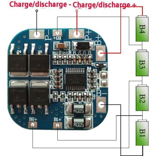4S 10A 14.8V li-ion BMS PCM battery protection board bms pcm with temerature switch for rc modules toys 18650 battery