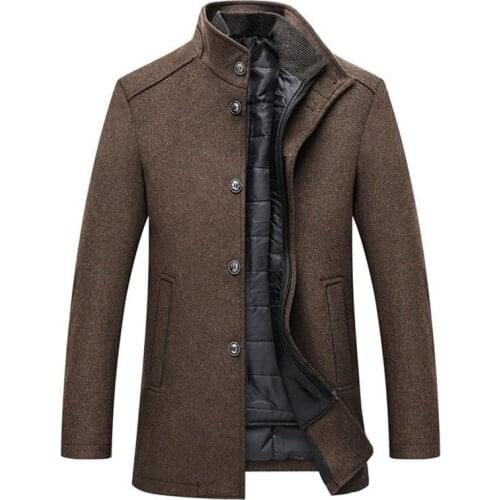 Winter Men Wool Jacket Slim Fit Thick Warm Coat with Adjustable Vest Male Woolen Jackets Mens Brand Clothing