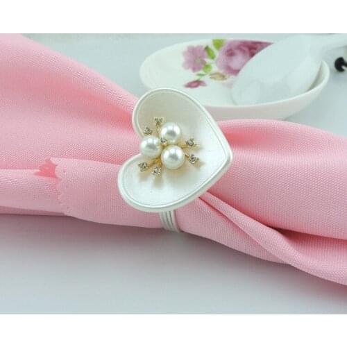 10pcs European-style heart-shaped ring napkin ring holiday party hotel banquet table decoration accessories