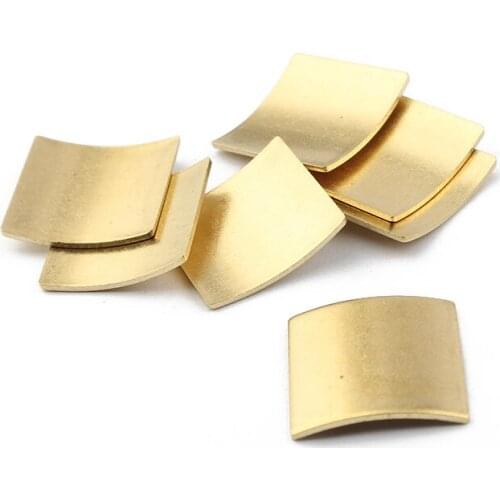 20pcs charms bent disc square shape pendant raw brass jewelry for necklace earring handmade jewelry accessories