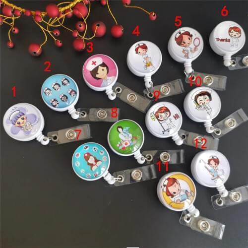 2020 New Arrival 1 Piece High Quality ABS Retractable Nurse Badge Holder Reel Reel Elegant Hospital Doctor ID Name Card Holder