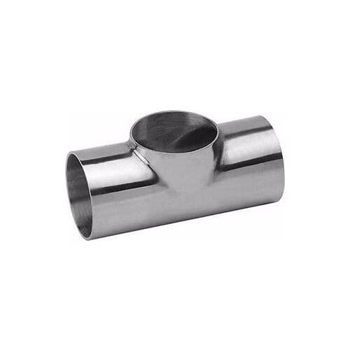 57mm O/D 304 Stainless Steel Sanitary Weld Flat Tee 3 Way Connector Pipe Fitting