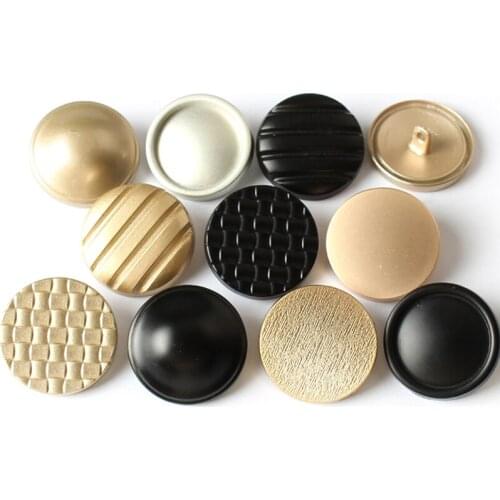 6PCS High-End round Metal Button Sweater Cardigan Womens Coat Button Suit Sweater All-Matching Womens Wear Clothes Button