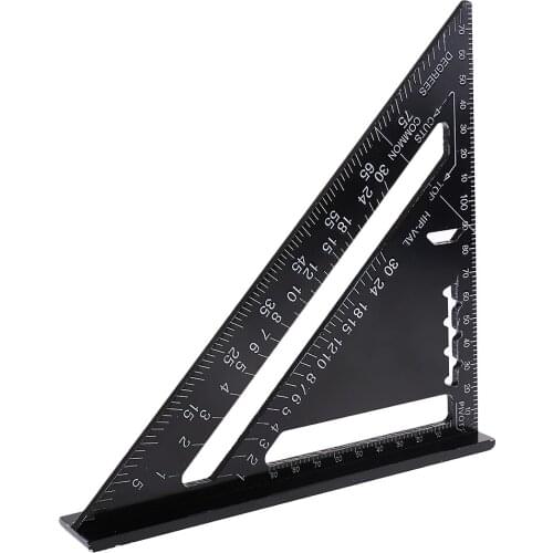 7'' Metric Aluminum Alloy Speed Square Roofing Triangle Angle Protractors