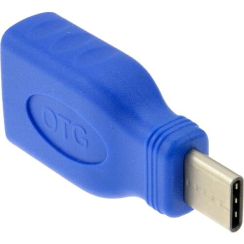 USB C to USB 3.0 Aluminum Adapter to USB A Female Cable Connector Support OTG Function, Compatible with MacBook Air/Pro-Blue