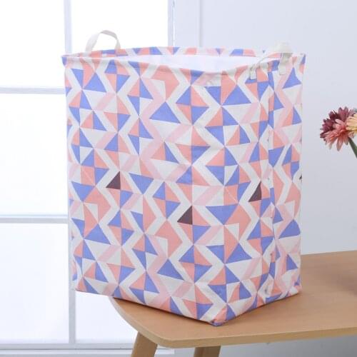 Big Drawstring Dust Storage Basket Cotton and Linen Rectangular Home Bathroom Dirty Clothes Storage Bag Foldable Laundry Hamper