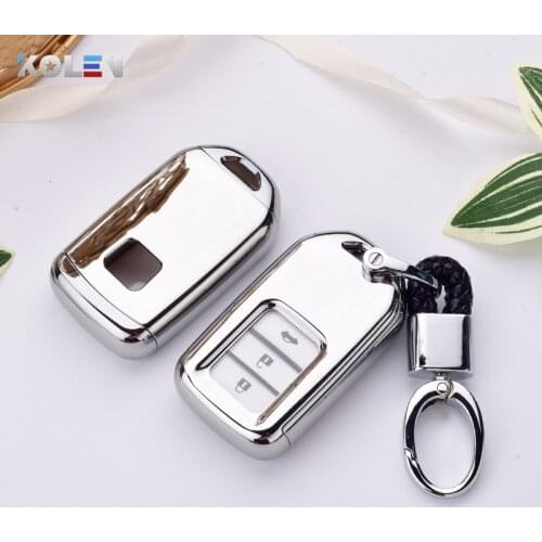 Plating TPU+PC Car Remote Key Case Cover For Honda Civic Accord Odyssey HR-V CRV City Crider Jade Spirior Fit Jazz 2/3/4 Buttons