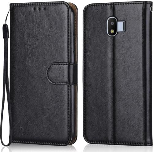 Folio Luxury Leather Case for On Samsung Galaxy J2 Pro 2018 Wallet Stand Flip Case Phone Bag with Strap