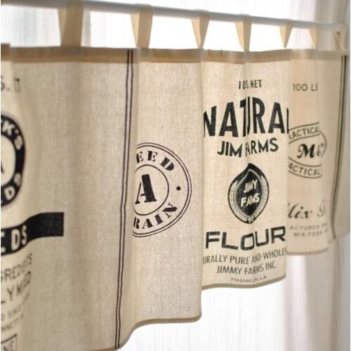 Black And White Nordic Style Kitchen Bathroom Bedroom Window Curtain Valance 6001CL