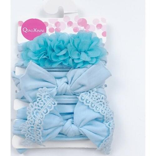3Pcs/set Baby Headband Summer Cute Floral Bows Baby Girl Headbands Elastic Bowknot Newborn Hair Band Turban Set Hair Accessories