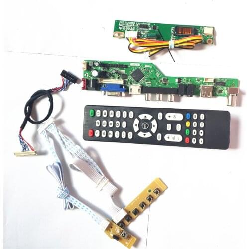 For LP171WE2-TLA1/TLA2 keyboard+Remote+Inverter TV53 board HDMI-Compatible-Compatible VGA USB AV RF LVDS 1CCFL 30Pin LCD