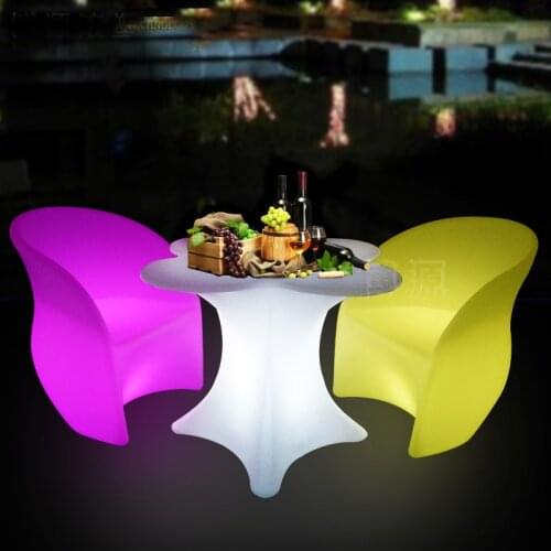 LED Rechargeable lilluminated Leisure Chair Armchair glowing led bar chair Living Room Furniture bar disco sofa Salon bar stools
