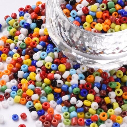 450g 6/0 8/0 12/0 Opaque Colours Round Glass Seed Micro Jewelry Making DIY Loose Small Beads 2mm 3mm 4mm