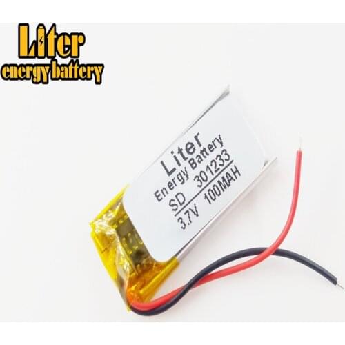Lithium polymer battery 301233 3.7V 301235 MP3 Bluetooth DIY gift recorder 100MAH