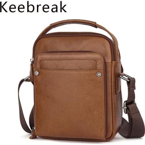 100% Genuine Leather Men Shoulder Bags Husband Vintage Crazy Horse Leather Small Messenger Bag Male Men Sling Crossbody Bag Luix